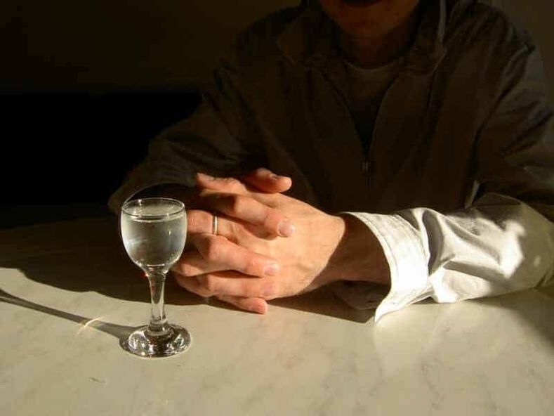 When drinking even small doses of strong alcohol daily, a person develops alcohol dependence